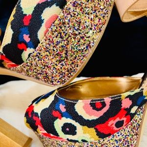 Madden “Jilly” Multicolor Peep-toe Platform Heels